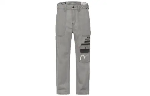 EVISU Jeans Men's Gray Moderate Straight Fit Pants