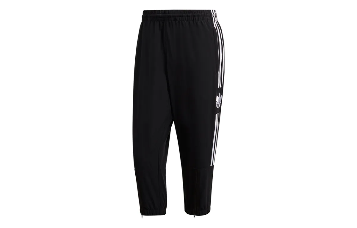 Adidas Originals Adicolor Woven Casual Pants Men's Black Moderate Straight Fit Pants