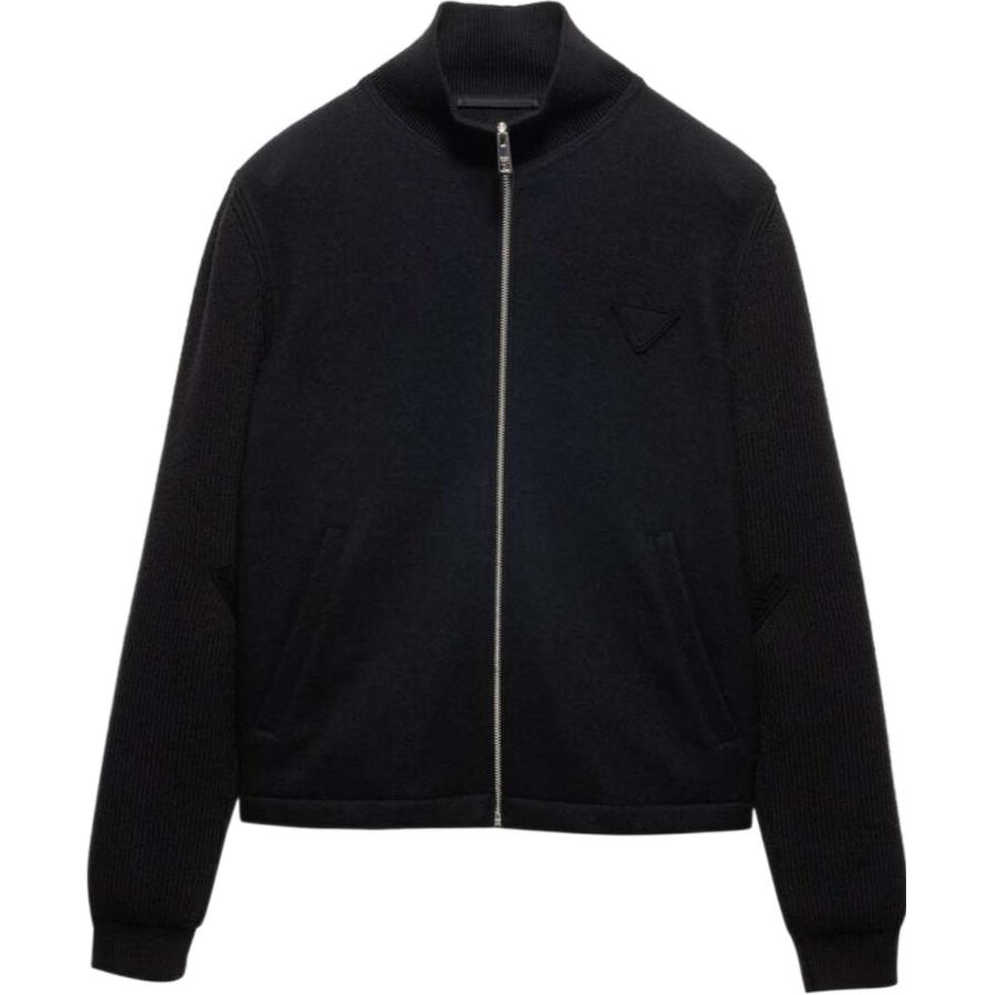 Мужская куртка Prada шерстяная (черная)