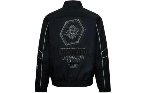 EVISU Jackets Men's Black Stand Collar Moderate Other