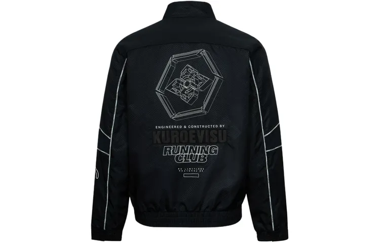 EVISU Jackets Men's Black Stand Collar Moderate Other