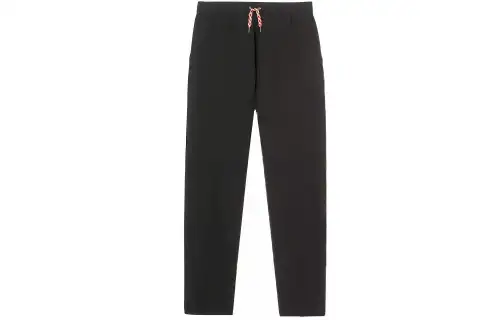 Burberry Knitted Sweatpants Men's Black Moderate Straight Fit Pants