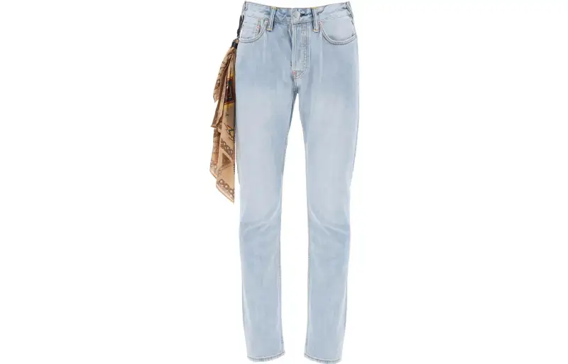 EVISU Jeans Men's Denim Blue Moderate Slim Fit Pants
