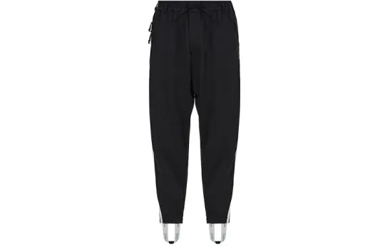 Y 3 Knitted Sweatpants Unisex Black Moderate Cuffed Pants