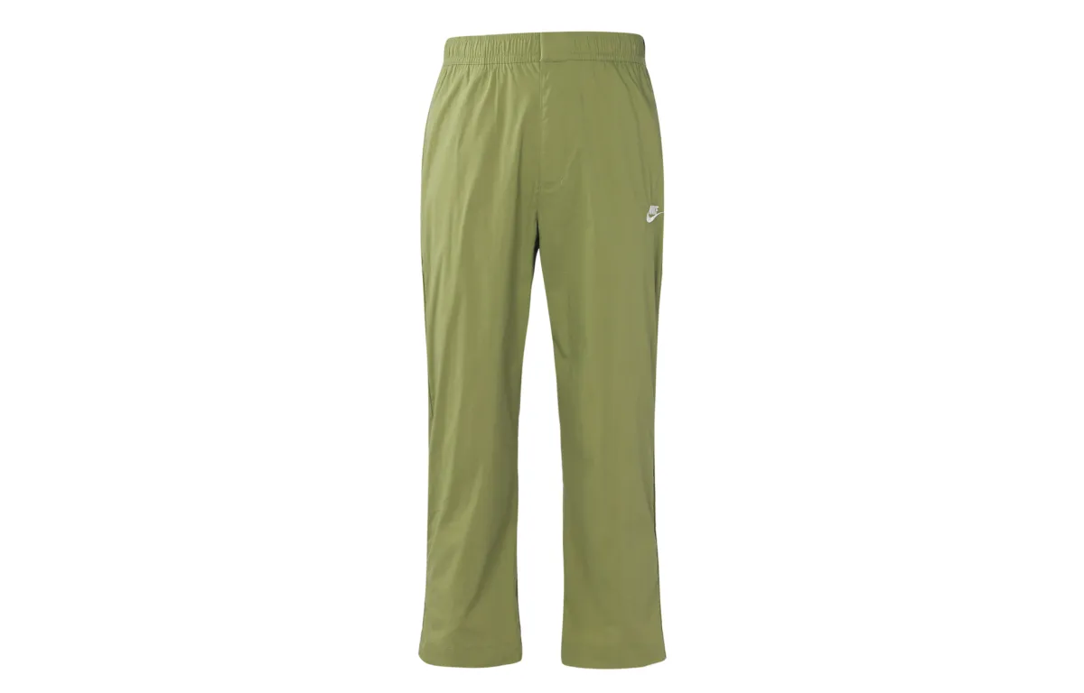 Nike Knitted Sweatpants Men's Green Moderate Straight Fit Pants
