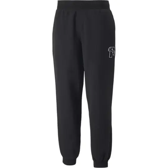 PUMA Knitted Sweatpants Unisex Black Moderate Straight Fit Pants