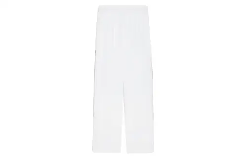 Balenciaga Casual Pants Men's White Moderate Straight Fit Pants