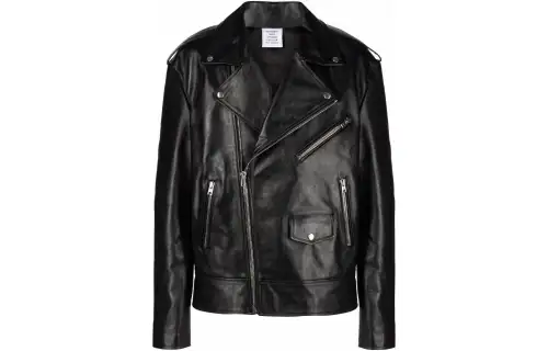Vetements ZIp-Up Long-Sleeved Leather Jacket