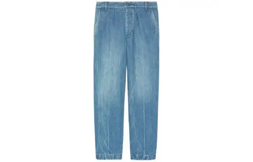 GUCCI Jeans Men's Blue Moderate Straight Fit Pants
