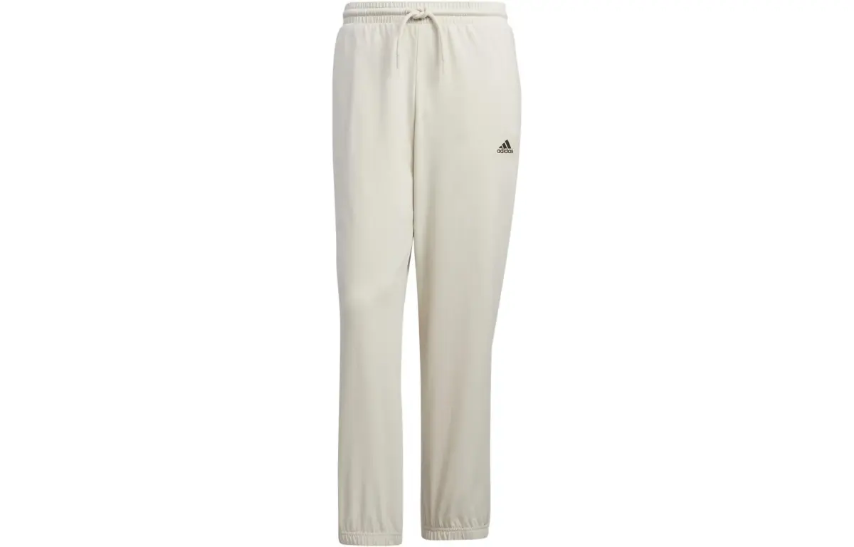 Adidas Knitted Sweatpants Men's Khaki Moderate Cuffed Pants