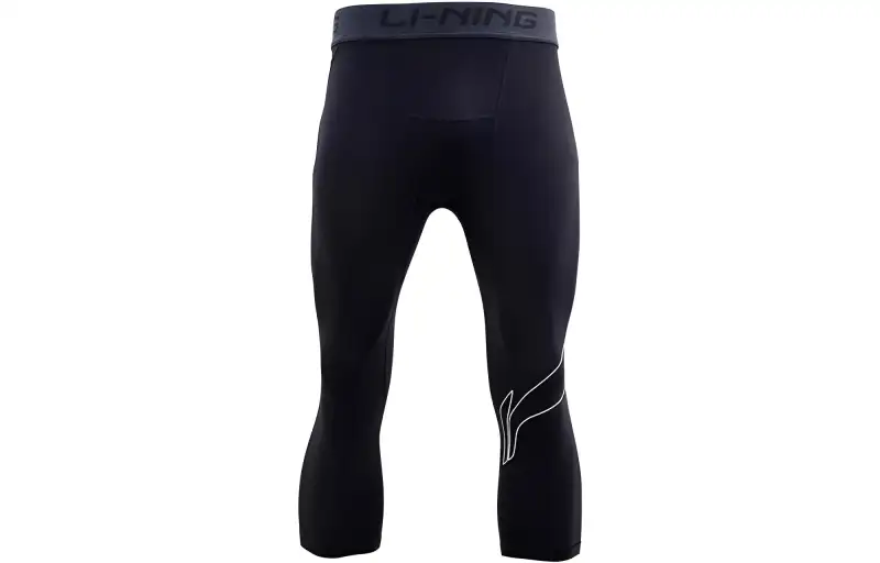 Li Ning Sports Basketball Collection Knitted Sweatpants Men's Black Moderate Slim Fit Pants