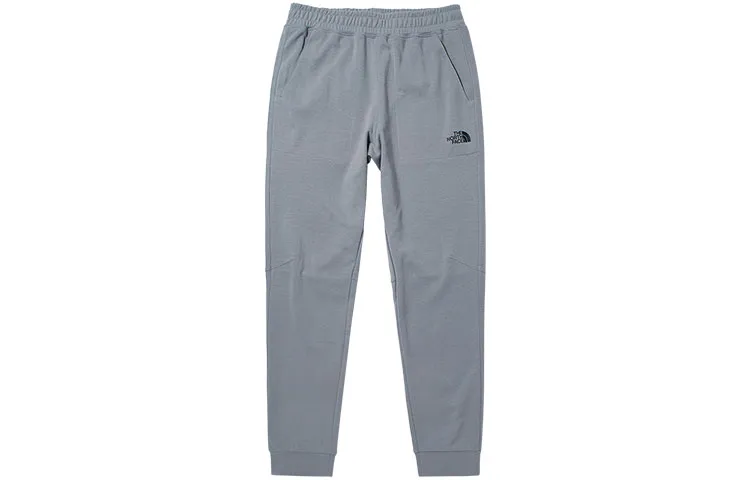 THE NORTH FACE Knitted Sweatpants Men's Gray Moderate Cuffed Pants