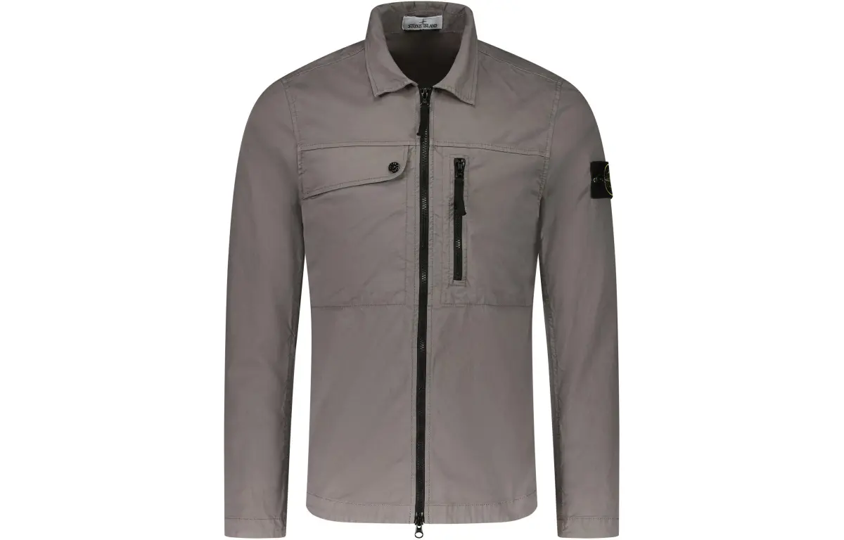 STONE ISLAND Compass Badge Zip-up Overshirt