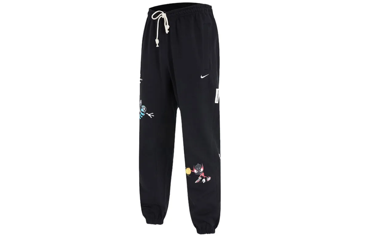 Nike Knitted Sweatpants Men's Black Moderate Cuffed Pants