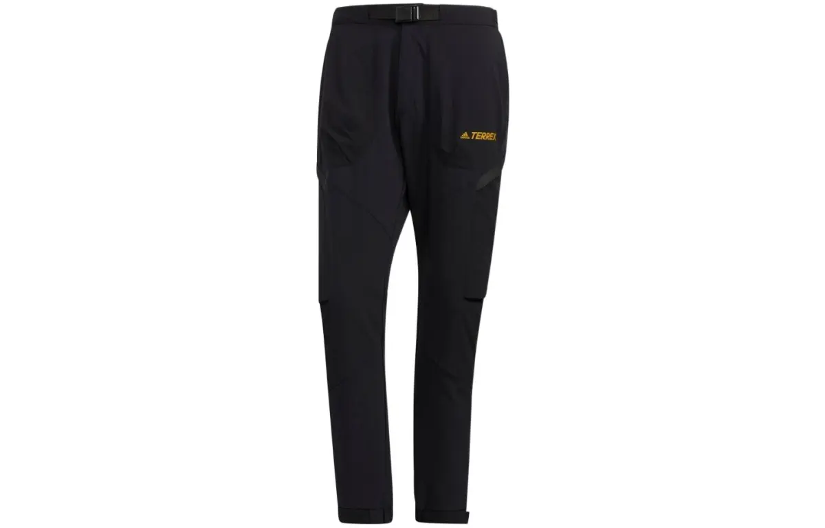 Adidas Knitted Sweatpants Men's Black Moderate Cuffed Pants
