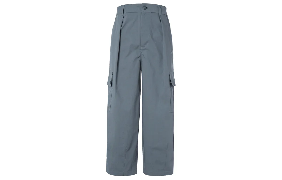 Adidas Knitted Sweatpants Unisex Blue Moderate Cargo Pants