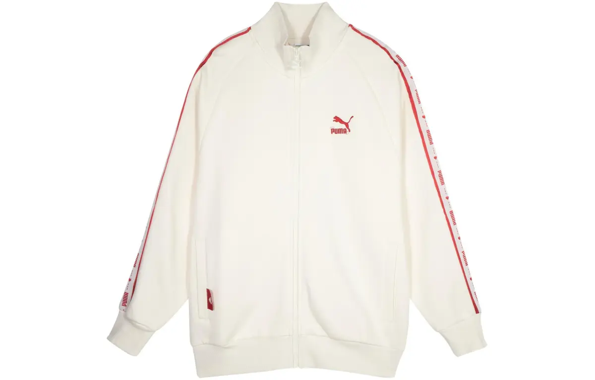PUMA TRACK JACKET Jackets & Coats Unisex Ecru