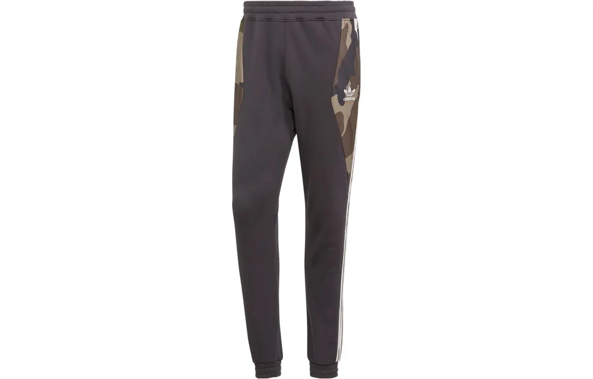 Adidas Originals Knitted Sweatpants Men's Gray Moderate Cuffed Pants