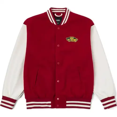 Vans Jackets Unisex Red Baseball Collar Thin Other