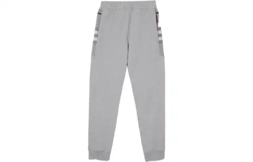 Burberry Check Panel Cotton Jogging Pants