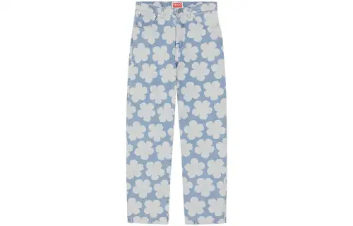 【Previous Season】floral-print straight-leg jeans