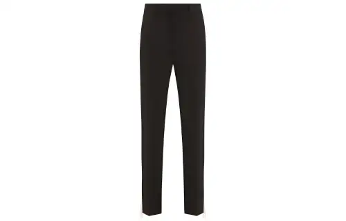 DIOR Casual Pants Men's Black Thickened Straight Fit Pants