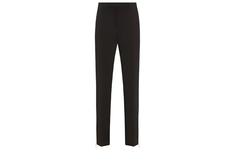 DIOR Casual Pants Men's Black Thickened Straight Fit Pants