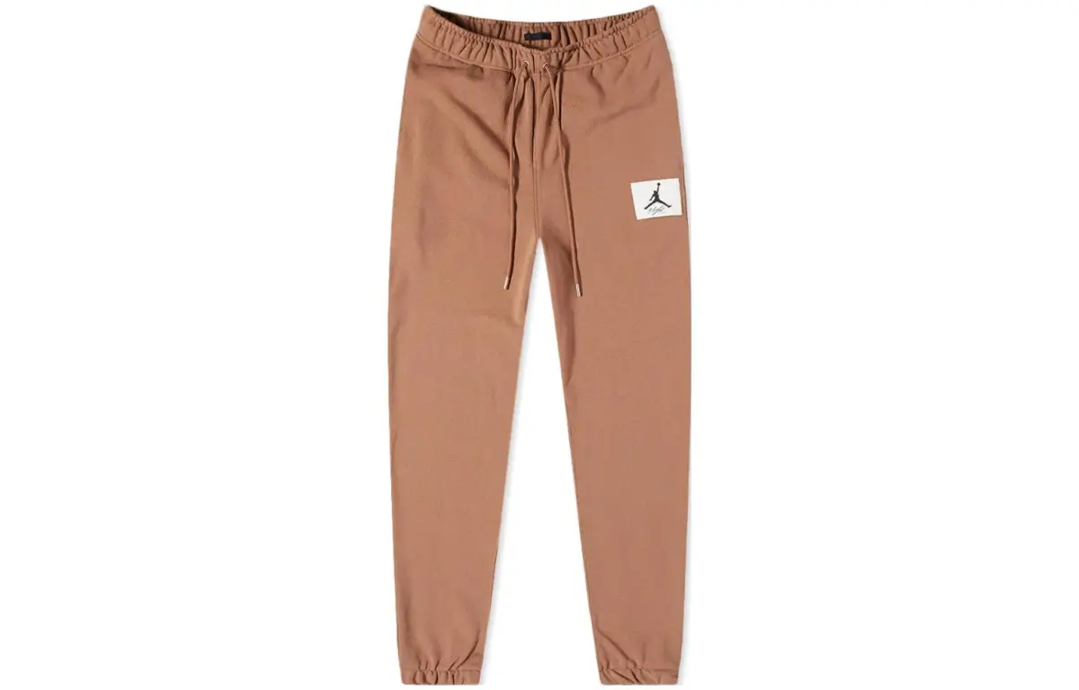 Jordan Knitted Sweatpants Men's Earth Yellow Moderate Cuffed Pants