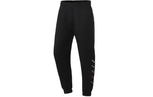 Li Ning Knitted Sweatpants Men's Black Moderate Straight Fit Pants