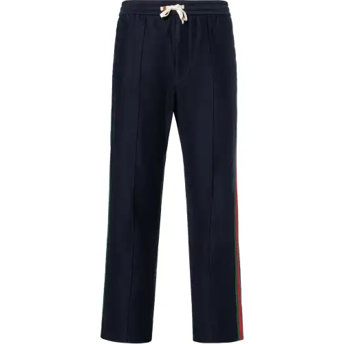 GUCCI Knitted Sweatpants Men's Blue