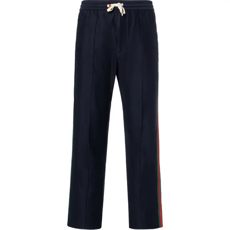 GUCCI Knitted Sweatpants Men's Blue