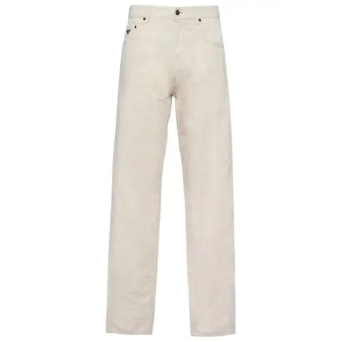 PRADA Jeans Men's Natural Moderate Straight Fit Pants