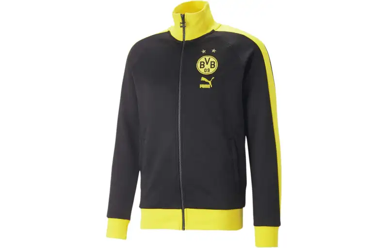 PUMA Jackets & Coats Men's Black Yellow