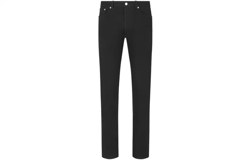 DIOR Jeans Men's Black Moderate Slim Fit Pants