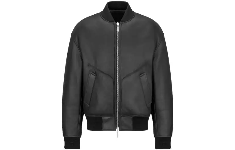 DIOR FW23 Leather Jacket Men's Black