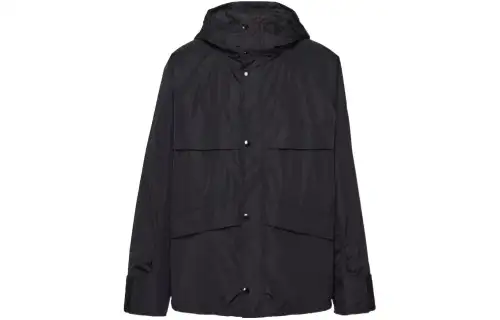 Prada triangle-logo hooded jacket