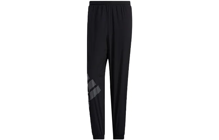Adidas Knitted Sweatpants Men's Black Moderate Cuffed Pants