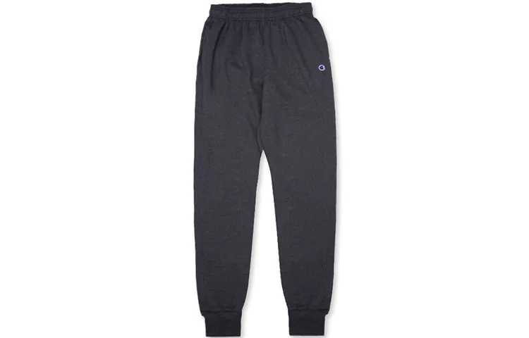 Champion Knitted Sweatpants Men's Dark Gray Thickened Cuffed Pants