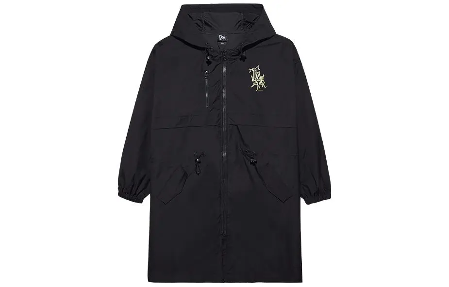 New Era Trench Coats Unisex Black Moderate