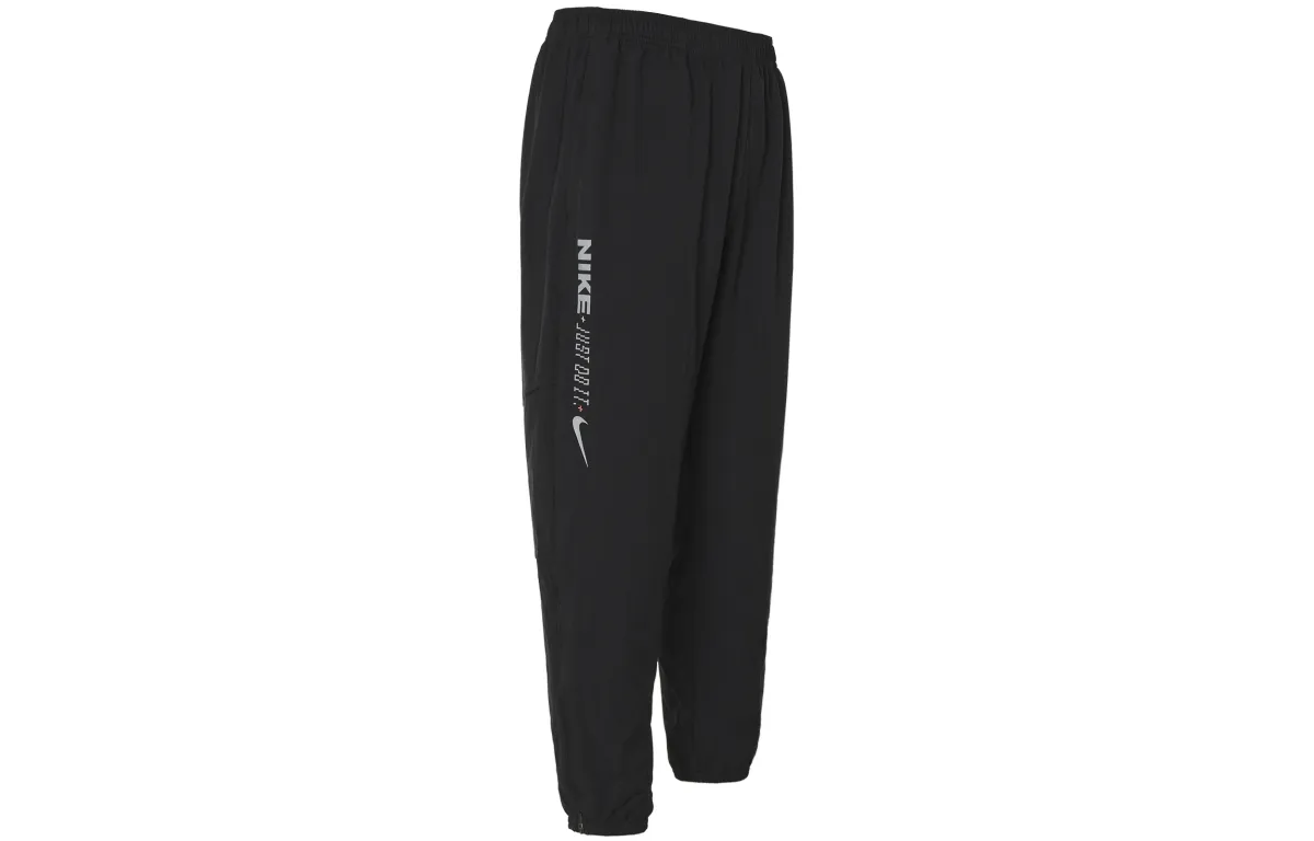 Nike Knitted Sweatpants Men's Black Moderate Tapered Pants