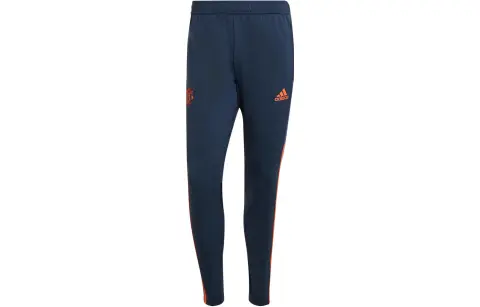 Adidas Manchester United Knitted Sweatpants Men's Navy Blue Moderate Cuffed Pants