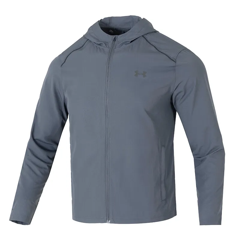Under Armour Jackets Men's Gray Hooded (Non-detachable) Moderate