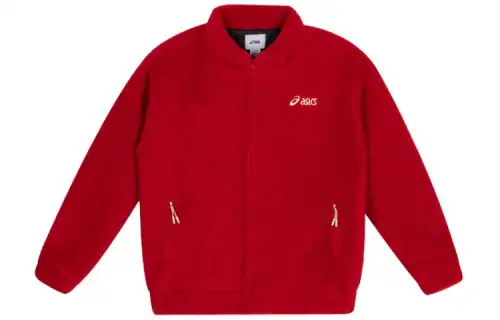 ASICS Jackets Unisex Red Stand Collar Moderate Other