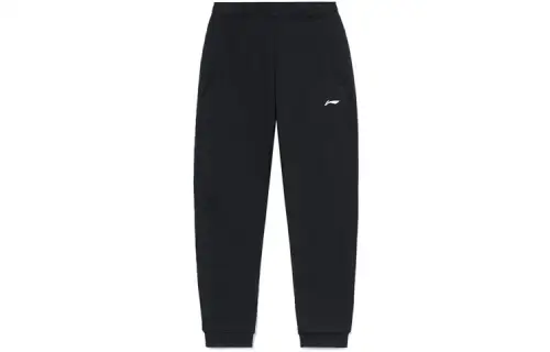 Li Ning Training Series Fleece Lined Knitted Fabric Sports Sweatpants Men's Black