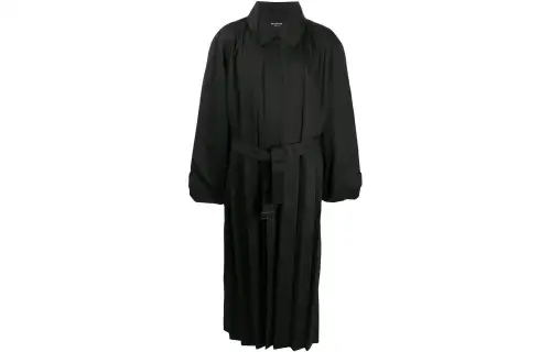 Balenciaga FW22 Trench Coat Loose Fit Men's Black