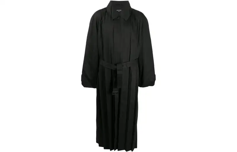 Balenciaga FW22 Trench Coat Loose Fit Men's Black