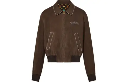 LOUIS VUITTON x Tyler SS24 Leather Jacket Men's Chocolate
