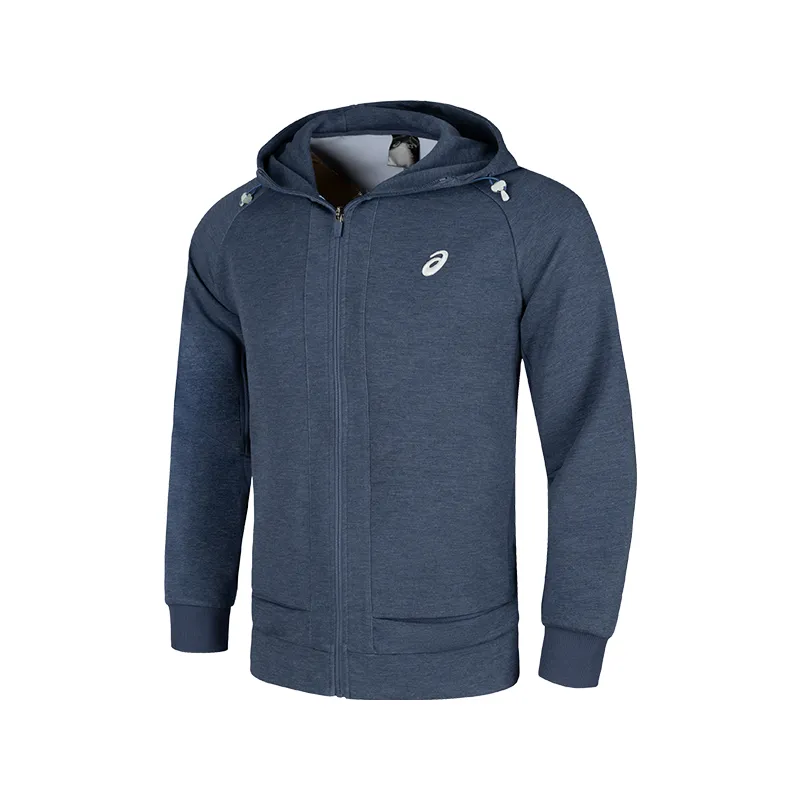 ASICS Jackets Men's Dark Blue Hooded (Non-detachable) Moderate Straight Fit