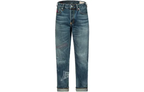 EVISU Jeans Men's Denim Blue Moderate Straight Fit Pants