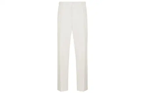 DIOR Quarterly New Products Casual Pants Men's White Moderate Straight Fit Pants